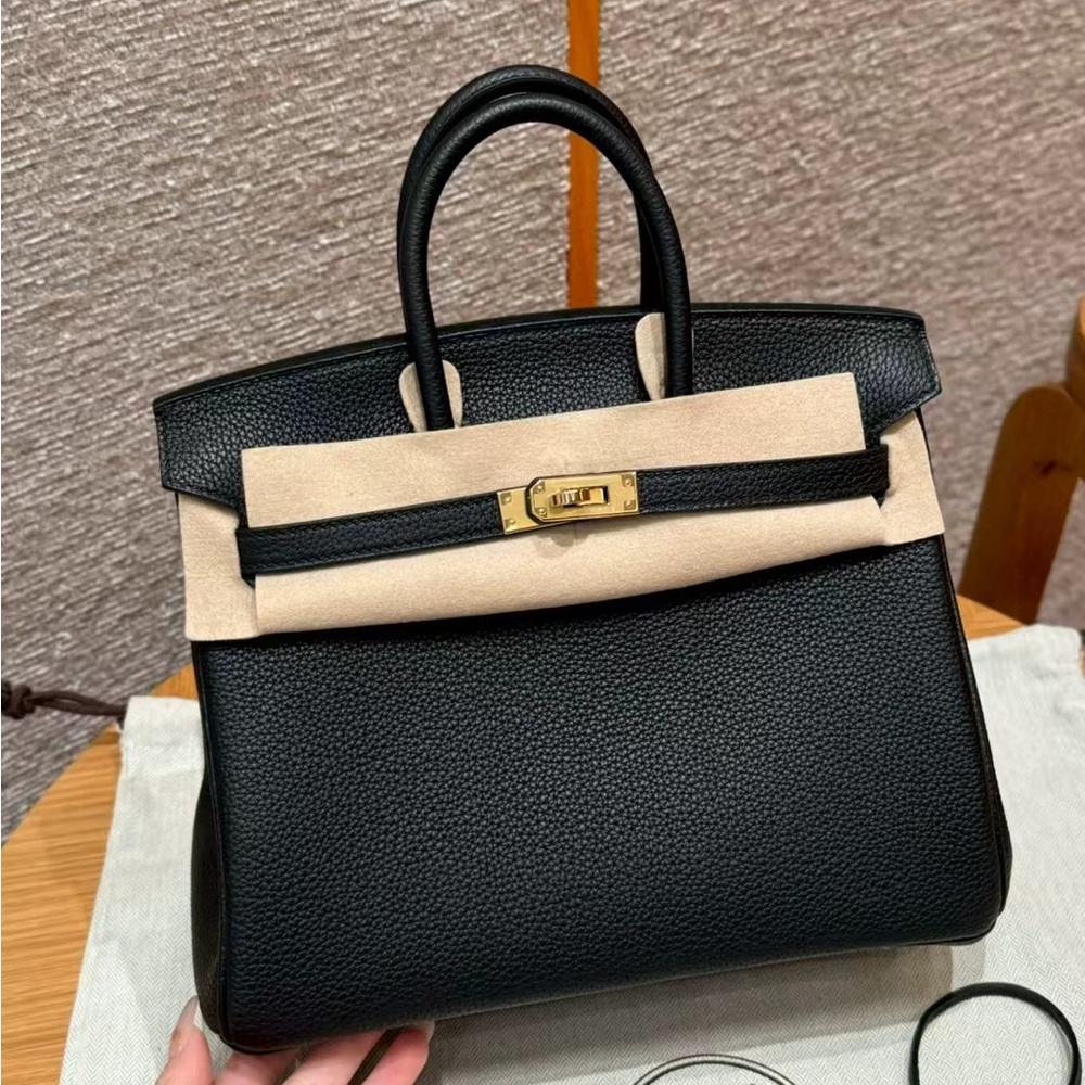 HermenElegant Black and Tan Women's Handbag